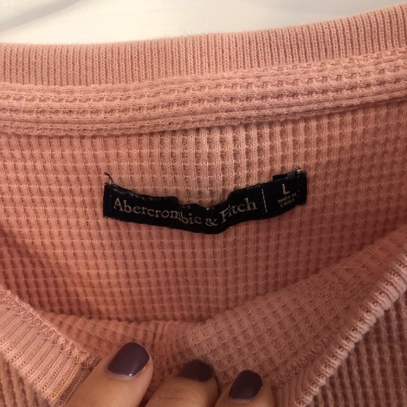 Women’s Cropped Waffle Long Sleeve - L - Picture 3 of 8